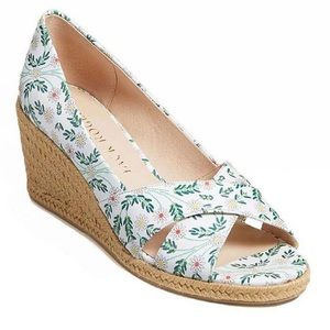 NWT Jack Rogers Palmer Criss Cross Wedge Espadrille